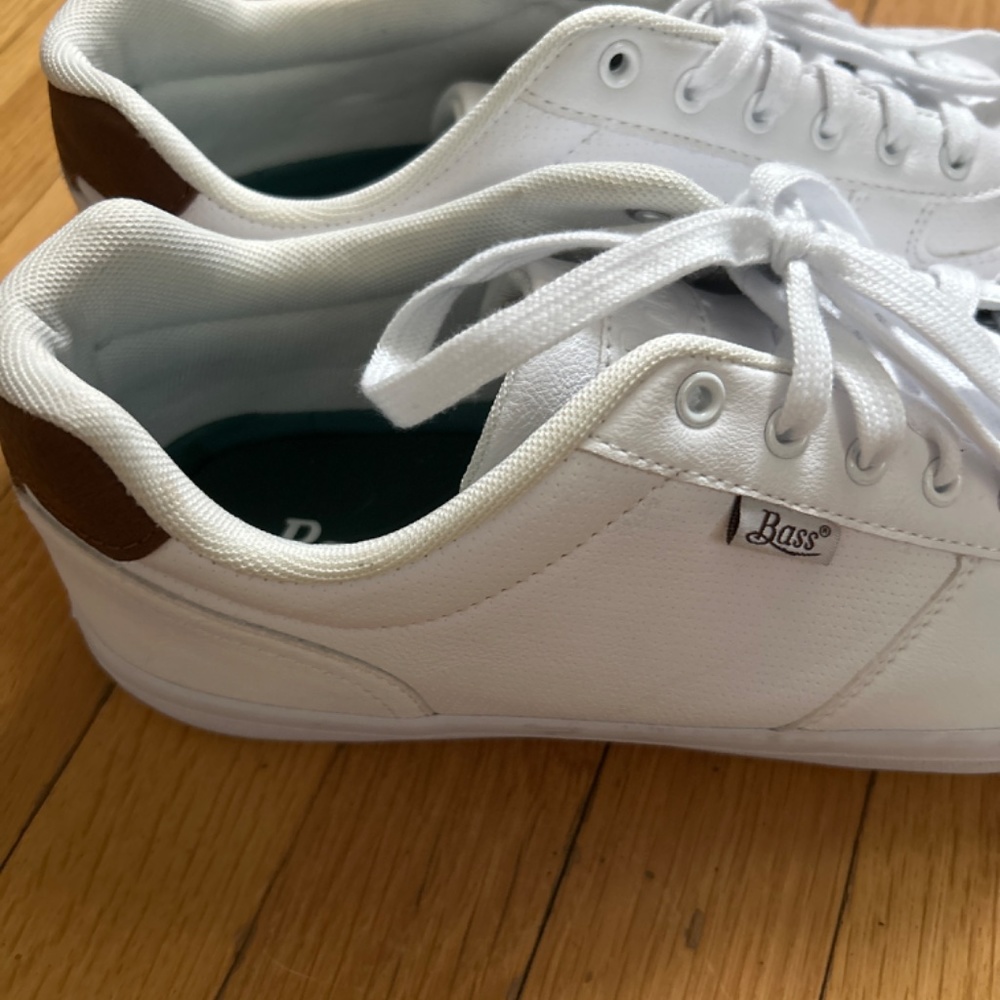 Mens Bass White Sneakers - Picture 4 of 5